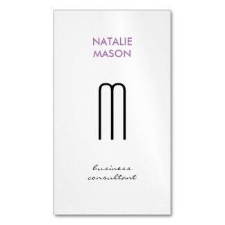 Monogram Modern Sleek and Slim 2 Magnetic Business Card