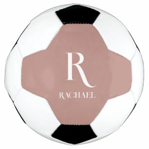 Monogram Modern Stylish Beige Soccer Ball