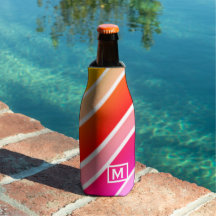 Monogram Modern Summer Stripes Cute Cool 