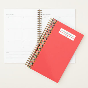 Monogram mom birthday Indien art Colorful pinky Planner