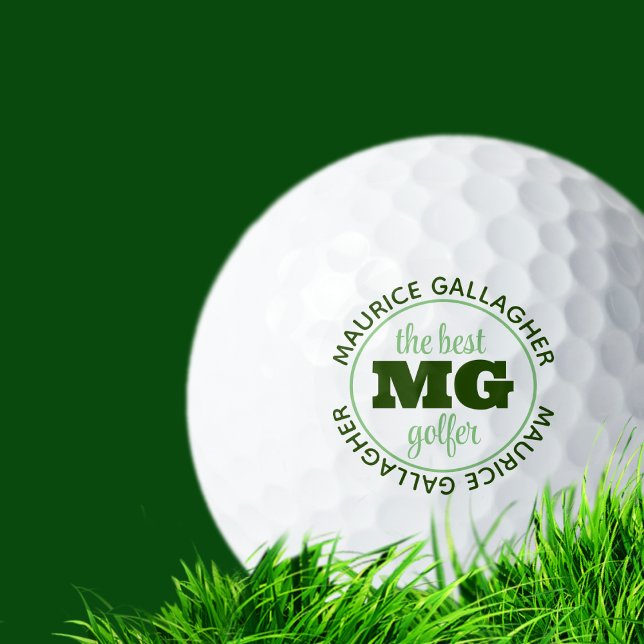 Monogram monogrammed best golfer name golf balls (Creator Uploaded)