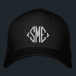 Monogram Monogrammed Initials Custom Personalised Embroidered Hat<br><div class="desc">Monogram Monogrammed Initials Custom Personalised Embroidered Baseball Cap features the simple modern embroidered monogram of your initials. Perfect as a gift for family and friends for birthday,  Christmas,  Father's Day,  Mother's Day,  weddings and more. Created by Evco Studio www.zazzle.com/store/evcostudio</div>
