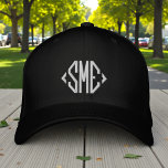 Monogram Monogrammed Initials Custom Personalised Embroidered Hat<br><div class="desc">Monogram Monogrammed Initials Custom Personalised Embroidered Baseball Cap features the simple modern embroidered monogram of your initials. Perfect as a gift for family and friends for birthday,  Christmas,  Father's Day,  Mother's Day,  weddings and more. Created by Evco Studio www.zazzle.com/store/evcostudio</div>