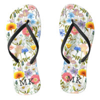 Monogram Monogrammed Spring Country Floral Pattern