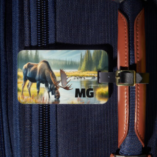 Monogram Moose Mens Travel Luggage Tag