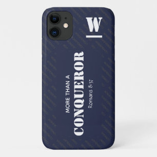 Monogram MORE THAN A CONQUEROR Christian Case-Mate iPhone Case