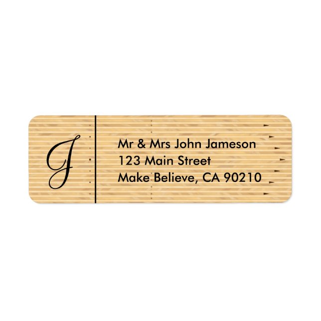Monogram Mr & Mrs Bowling Lane Address Template (Front)