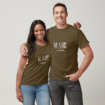 Monogram Mr. & Mrs. Shirt<br><div class="desc">Created for his and hers couple, this short sleeve, cotton crew neck shirt is shown in the brown colour with a sample last name, so you can customise this shirt to your liking, by clicking on customise button, look to right and find the appropriate boxes and change the sample text...</div>