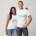 Monogram Mr. & Mrs. Shirt<br><div class="desc">Created for his and hers couple, this short sleeve, cotton crew neck shirt is shown in white with large two-tone double sample initials. You can customise this shirt to your liking, by clicking on customise button, look to right and find appropriate boxes. Choose your initials, shirt colour etc. and change...</div>