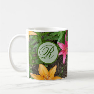 Monogram Mug Summer Flowers