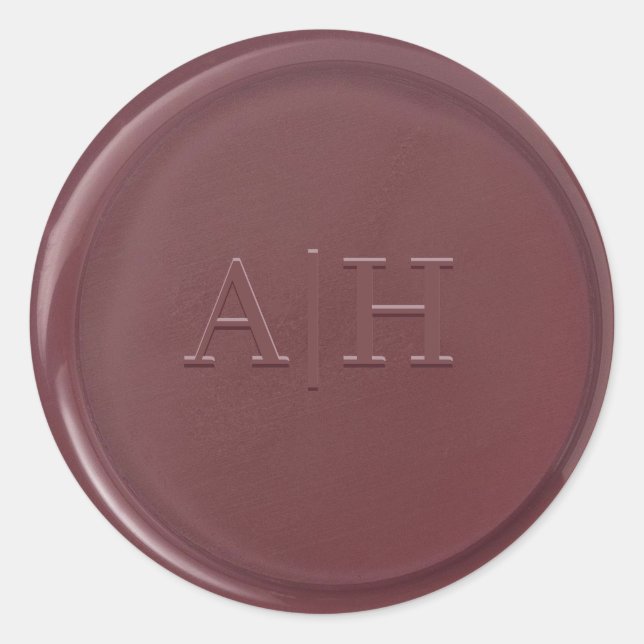 Monogram Mulberry Wax Seal Sticker (Front)