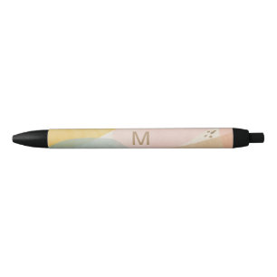 Monogram Mulit Colour Modern Abstract Black Ink Pen