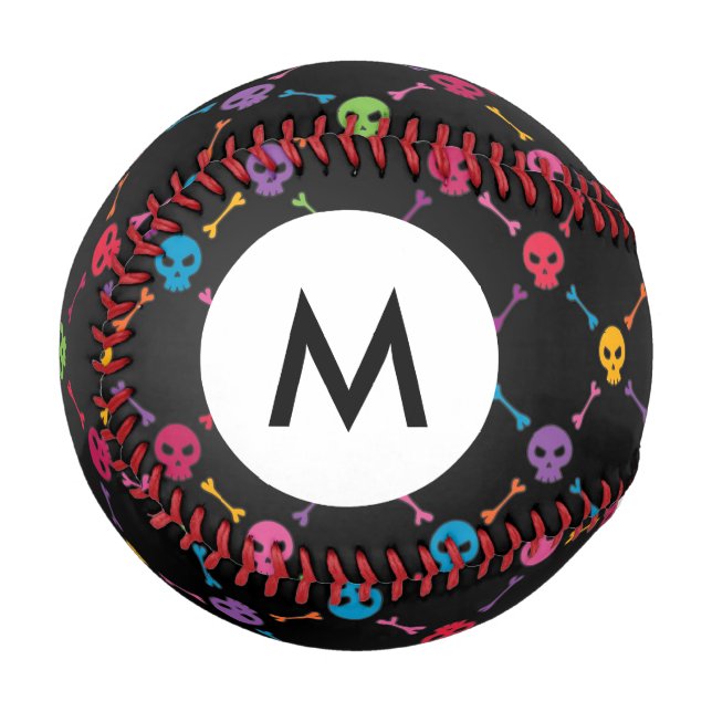 Monogram Multicolor pattern with skulls Baseball (Front Left)