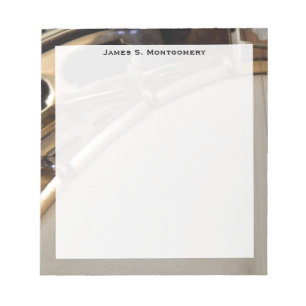 Monogram Music White and Gold Banjo Notepad