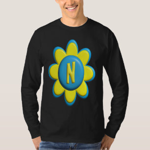 Monogram N  Colorful Flower T-Shirt