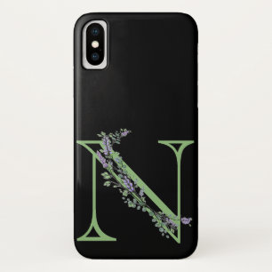 Monogram N Lavender Eucalyptus Case-Mate iPhone Case