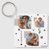 Monogram Name 3 Photo Collage Trendy