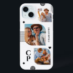 Monogram Name 3 Photo Collage Trendy Modern<br><div class="desc">Monogram Name 3 Photo Collage Trendy Modern iPhone 15 Plus Phone Cases features a photo collage of three of your favourite photos with your personalised name and monogram in elegant black script. Personalise by editing the text in the text boxes provided. Perfect for birthday, Christmas, Mother's Day and more. PHOTO...</div>