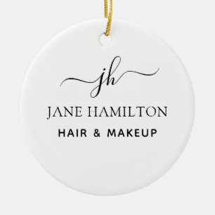 Monogram Name and Initial Ceramic Tree Decoration