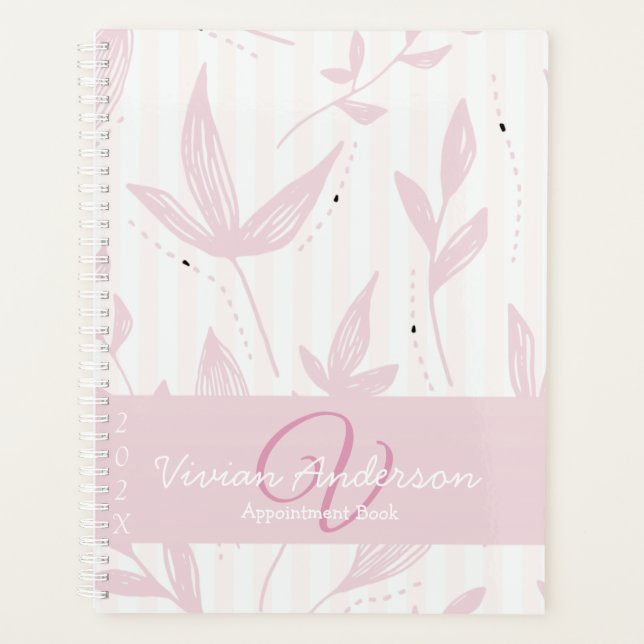 Monogram Name Appointment Book Rose 2025 Planner (Front)