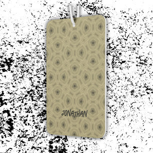 Monogram Name Black and Beige pattern   Car Air Freshener