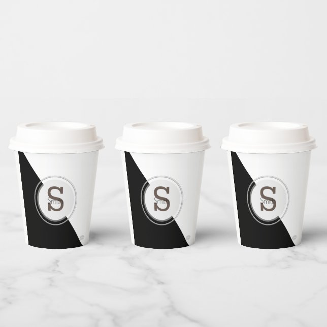 Monogram & Name Block Graphic Paper /cups HAMbyWG Cups (Multi)