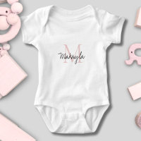 Monogram Name Blush Pink Script 