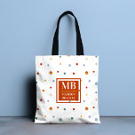 Monogram Name Colourful Watercolor Chic Polka Dot Tote Bag<br><div class="desc">This modern design features a colourful watercolor polka dot pattern on a white background. Personalise with your monogram and name by editing the text in the text box provided #personalised #personalizedgifts #monogram #monogrammed #initial #name #gifts #customgifts #crossbodybags #bags #accessories #giftsforgirls</div>