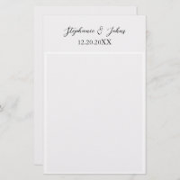 Monogram Name Elegant Simple Minimal Wedding