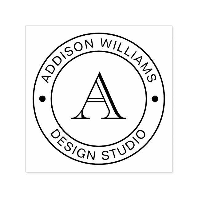 Monogram Name Entrepreneur Professional  Self-inking Stamp (Design)