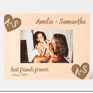 Monogram Name Friends Custom Wood Frames