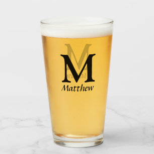 Monogram Name  Glass