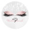 Monogram Name Glitter Pink Eye Lash Girl 16 Silver