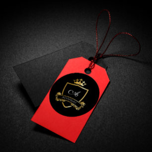 Monogram Name Gold Royal Wedding Ornamental Classy Classic Round Sticker