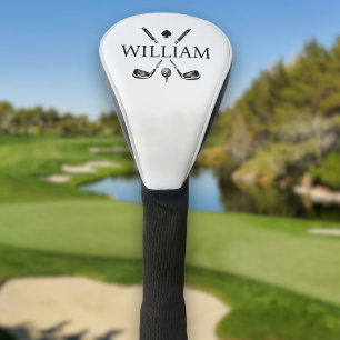 Monogram Name Golf Clubs Ace   Choose Your Colour  Golf Head Cover