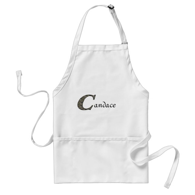 Monogram Name Initial C Hydrangea Personalised Standard Apron (Front)