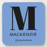 Monogram Name Initial Groomsman