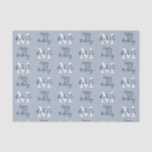Monogram Name Initial Pattern Happy Birthday Blue Tissue Paper<br><div class="desc">Monogram Name Initial Pattern Happy Birthday Dusty Blue. Add a special personal touch to your gift wrapping with your recipient's name and initial.</div>