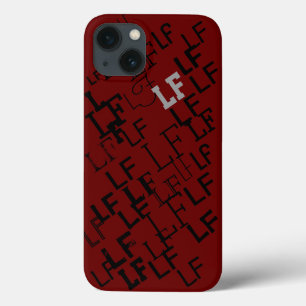 monogram name-initials pattern iPhone 13 case