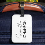 Monogram Name Modern Minimalist Simplistic Luggage Tag<br><div class="desc">Travel in style with the *Monogram Name Modern Minimalist Simplistic Luggage Tag*. I love how this sleek and understated design combines personal flair with practicality. The modern minimalist aesthetic, featuring your monogram and name, adds a sophisticated touch to your luggage while ensuring it stands out. Perfect for those who appreciate...</div>