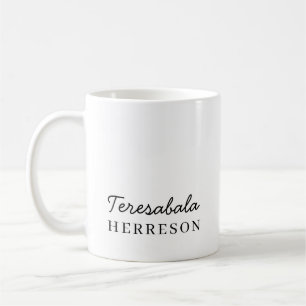 Monogram Name Modern Minimalist Stylish Design Coffee Mug