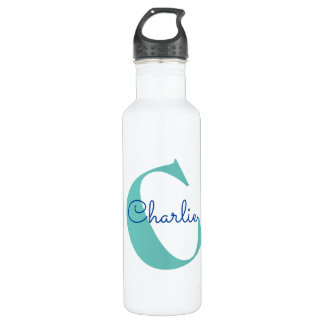 Monogram Name Modern Typography 710 Ml Water Bottle