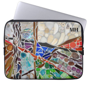 Monogram Name Mosaic Laptop Sleeve