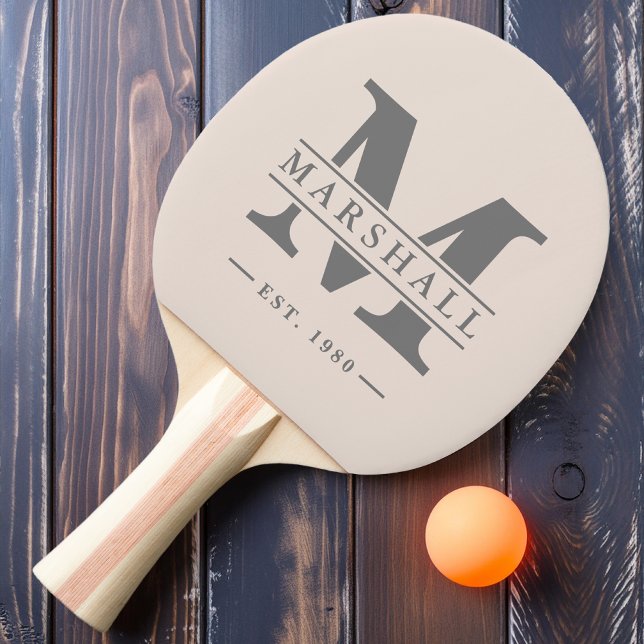 Monogram & Name Overlay Sandcastle Pink Ping Pong Paddle (Creator Uploaded)