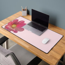 Monogram Name Pastel Pink Red Wildflower Floral 