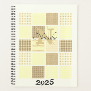 Monogram Name Pattern 2025 Modern Planner