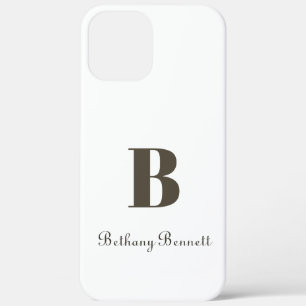 Monogram Name Personalised iPhone 12 Pro Max Case