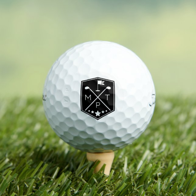 Monogram Name Personalised Golf Balls (Insitu Tee)