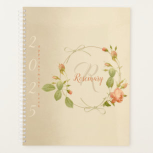 Monogram Name Rose Appointment Book 2025 Planner
