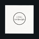 Monogram Name Shop Business  Napkin<br><div class="desc">Monogram Name Shop Business Napkins. Fully Customisable. Personalise with your business shop name monogram initials.</div>